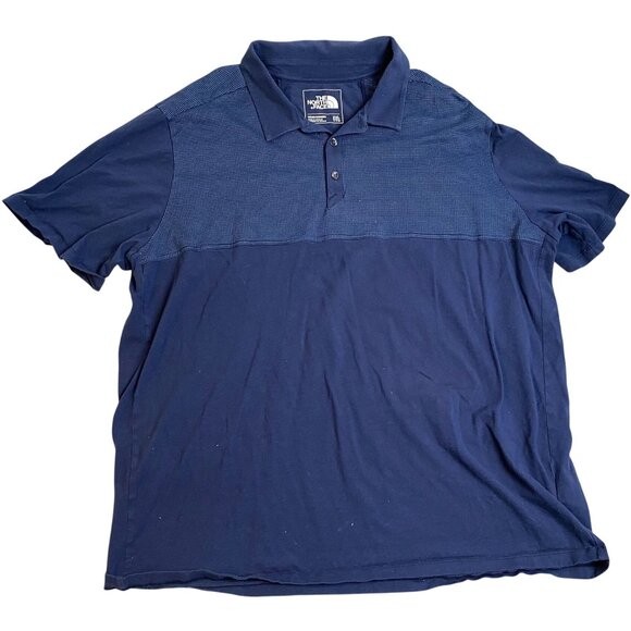 The North Face Men's Polo Shirt Size XXL Short Sleeve Navy Gorpcore Casual - Picture 1 of 11